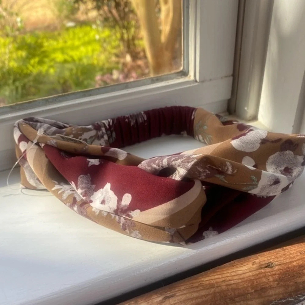 Anthropologie Floral Twist Headband